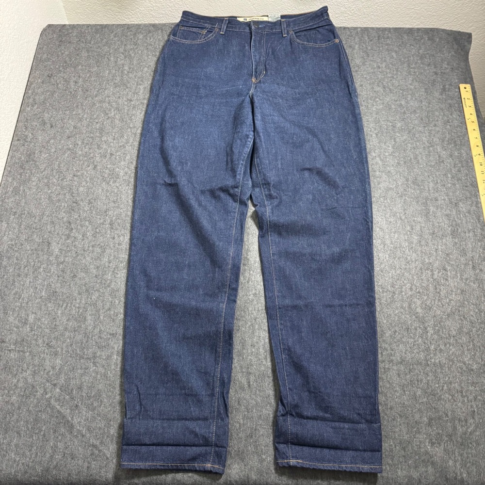 Vintage Gap Reverse Fit Jeans Womens 16L Dark Wash High Rise Tapered Leg Denim